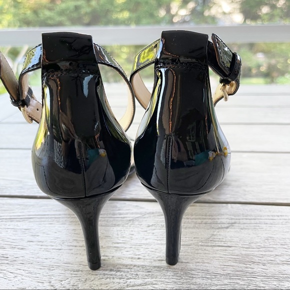 Talbots Trulli Black Ankle Strap Heeled Sandals Womens size 9 - Picture 5 of 8